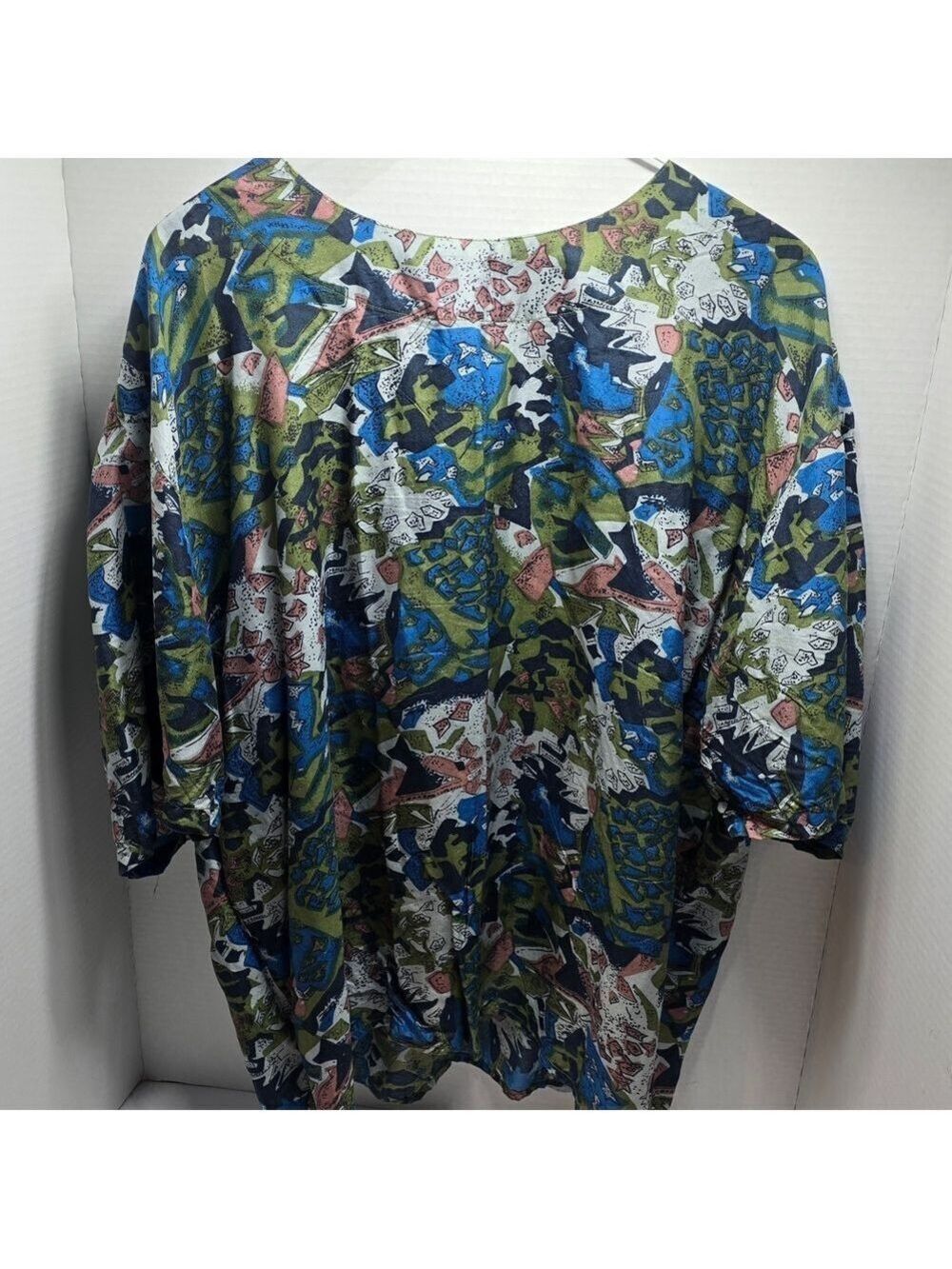 Colorful Abstract Short Sleeve Women's Top